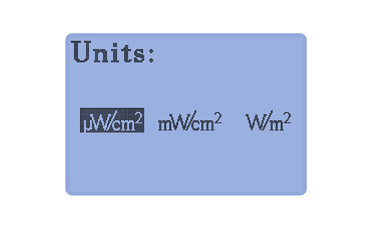 紫外线辐射照度计单位切换