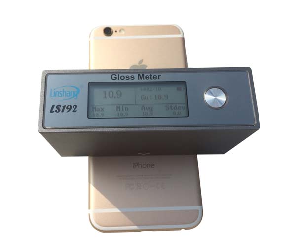 光泽度仪器测量iphone6手机表面光泽度
