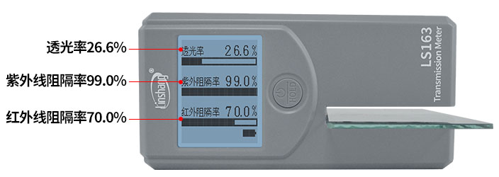 LS163太阳膜测试仪测试贴膜玻璃