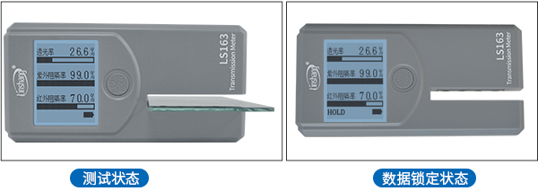 LS163太阳膜测试仪数据锁定功能展示